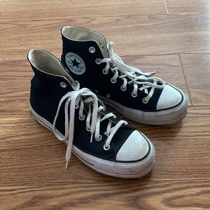 Black platform converse